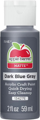 Apple Barrel Dark Blue Gray Acrylic Paint 2 fl oz Matte Finish DIY Arts CraftPK2