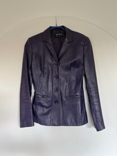 vintage Basic Lammnappa Leder Walter jacke blazer lila