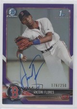 2018 Bowman Chrome Prospect Purple Refractor 176/250 Antoni Flores Auto l5r