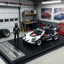 MC 1/64 RWB 964 77 High Wing White Bone Dragon Model Diecast Metal Car