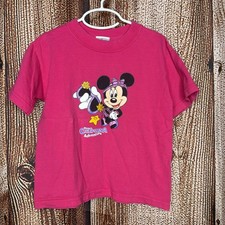 Vintage 80s 90s Disneyland California T-Shirt Youth Girl  s Minnie Mouse Size 4T