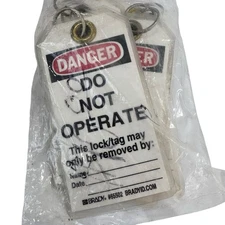 Pack of 13 Brady 65502 Danger Do Not Operate Lock-Out Tags 5.75" x 3"