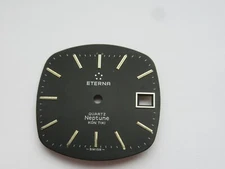 ETERNA NEPTUNE KONTIKI BLACK DIAL ONLY FOR QUARTZ WATCH 729 1507 41 GOOD CON