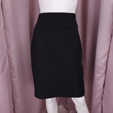 Express Design Studio Women's Black Lined Button Slit Knee Length Pencil Skirt 4
