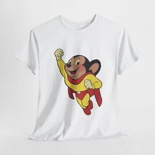 Vintage Saturday Morning Cartoon Mighty Mouse Unisex Heavy Cotton Tee