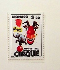 MONACO Sc 1554 NH ISSUE OF 1986 - CIRCUS
