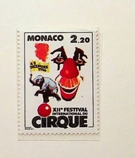 MONACO Sc 1554 NH ISSUE OF 1986 - CIRCUS