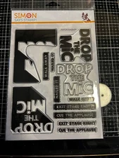 SIMON SAYS DROP THE MIC 6X8 CLEAR STAMP SET