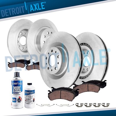 10pc Front Rear Disc Brake Rotors and Brake Pads Kit for 2014 - 2020 Fiat 500L