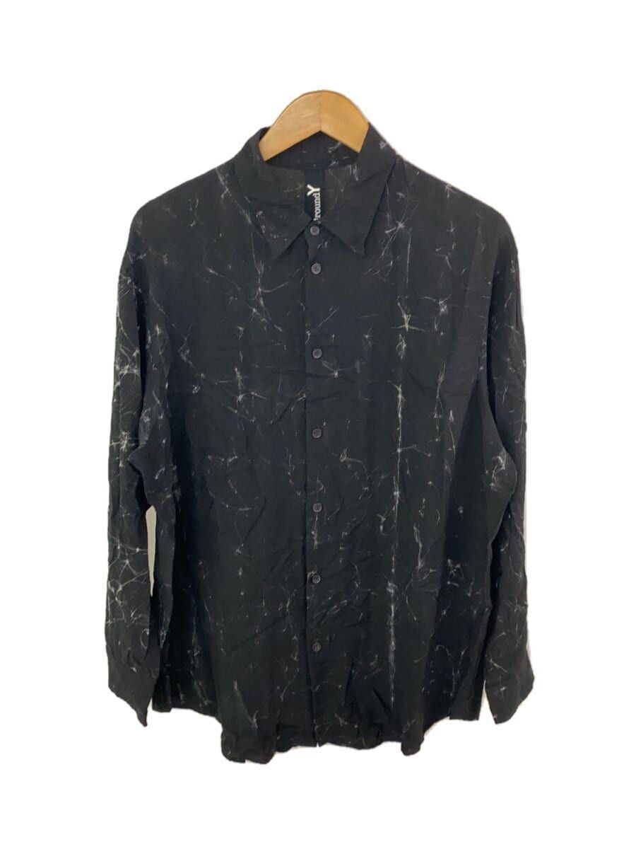 YOHJI YAMAMOTO Long Sleeve Shirt 3 Rayon Black Total Pattern GN  
