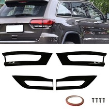 Gloss Black Tail Light Cover Trim Bezel Kit For 2014-2021 Jeep Grand Cherokee