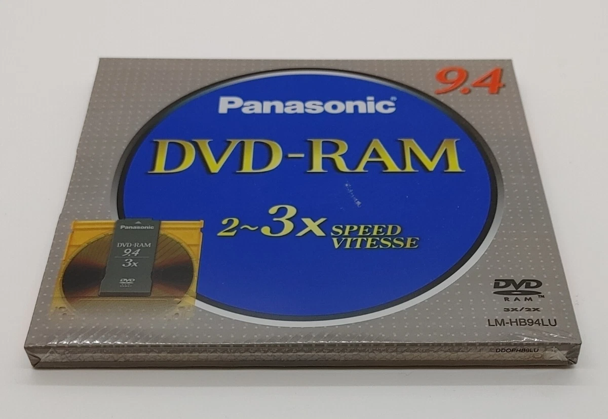 NEW - Panasonic LM-HB94LU 2~3x 9.4GB DVD-RAM 33Mbps Type 4 Recordable Blank Disc