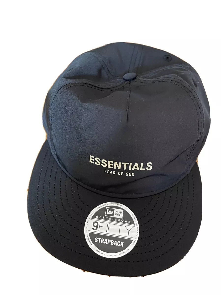 New Era Fear Of God Dad Essentials Snapback Black FOG Strapback Adjustable