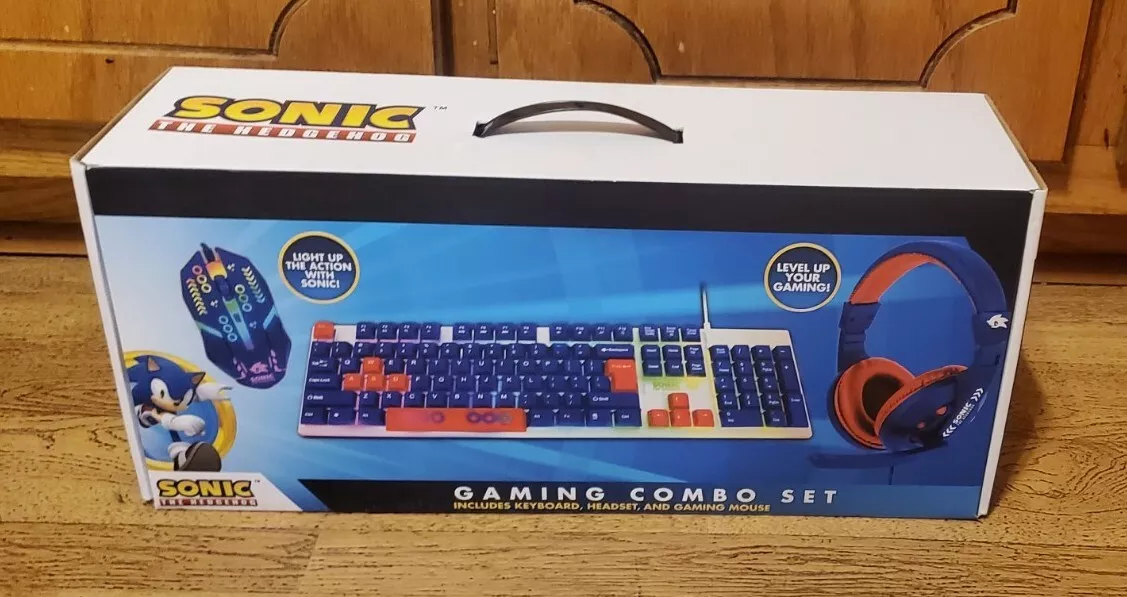 BRAND NEW! Sonic The Hedgehog Gaming Combo Set With Keyboard