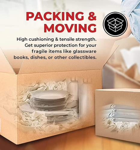 1 Roll Packing Paper for Moving 15In*165Ft Newsprint Paper for Packing, Packagin - Picture 4 of 7