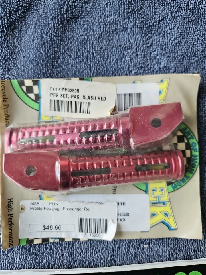 Clavijas de pie de pasajero PROTEK rojas se adapta a la mayoría de los modelos honda ¡envío gratuito ahorra! OFERTA! WOW Foto 3 de 3