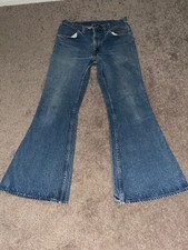 vintage 70s Levi  s bell bottom 29x28 orange tab 684 talon zip