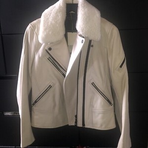 rag and bone white leather jacket