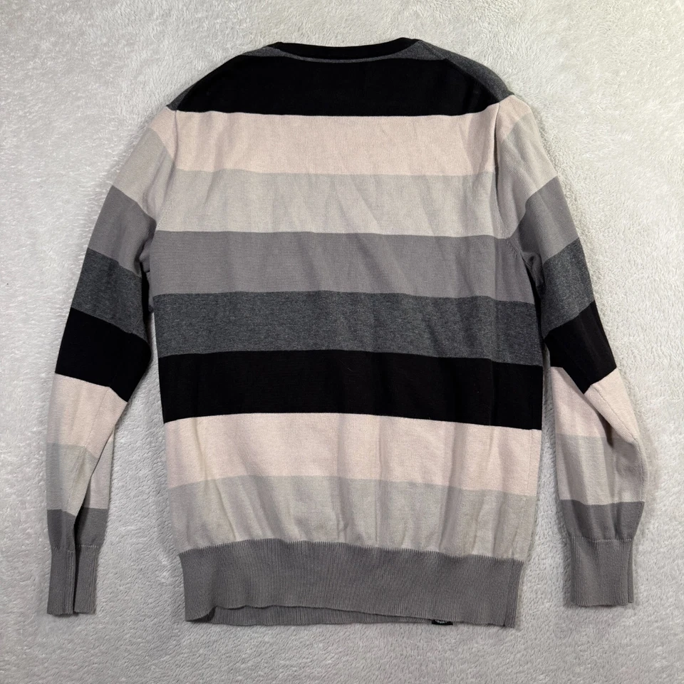 Suéter Pullover Elwood Para Hombre Grande Multi Rayas Tejido Manga Raglán Cuello Redondo Foto 2 de 4
