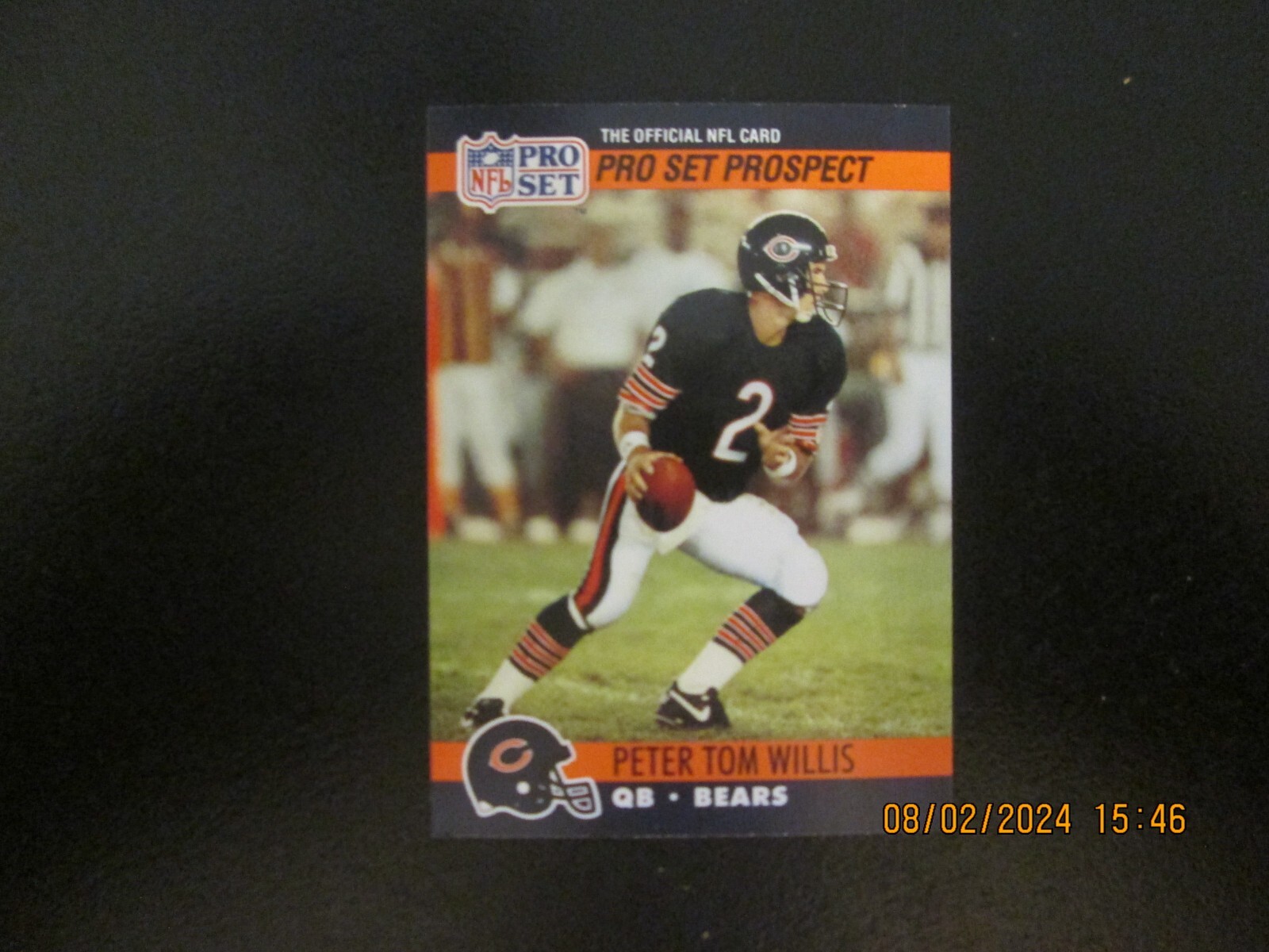 PETER TOM WILLIS BEARS 1990 PRO SET PROSPECT ROOKIE CARD #728
