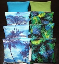 TROPICAL Island Paradise Cornhole Bean Bags ACA Regulation Margaritaville Sunset