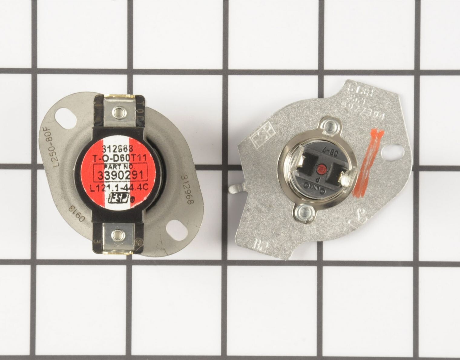 279769 OEM Whirlpool Dryer Thermal Fuse Thermostat Kit 3390291 3977394 ...
