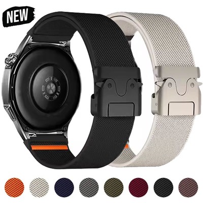 Elastisch Nylon Armband für Samsung Galaxy Watch 7 6 5 4 3 Pro Gear S3 Active 2