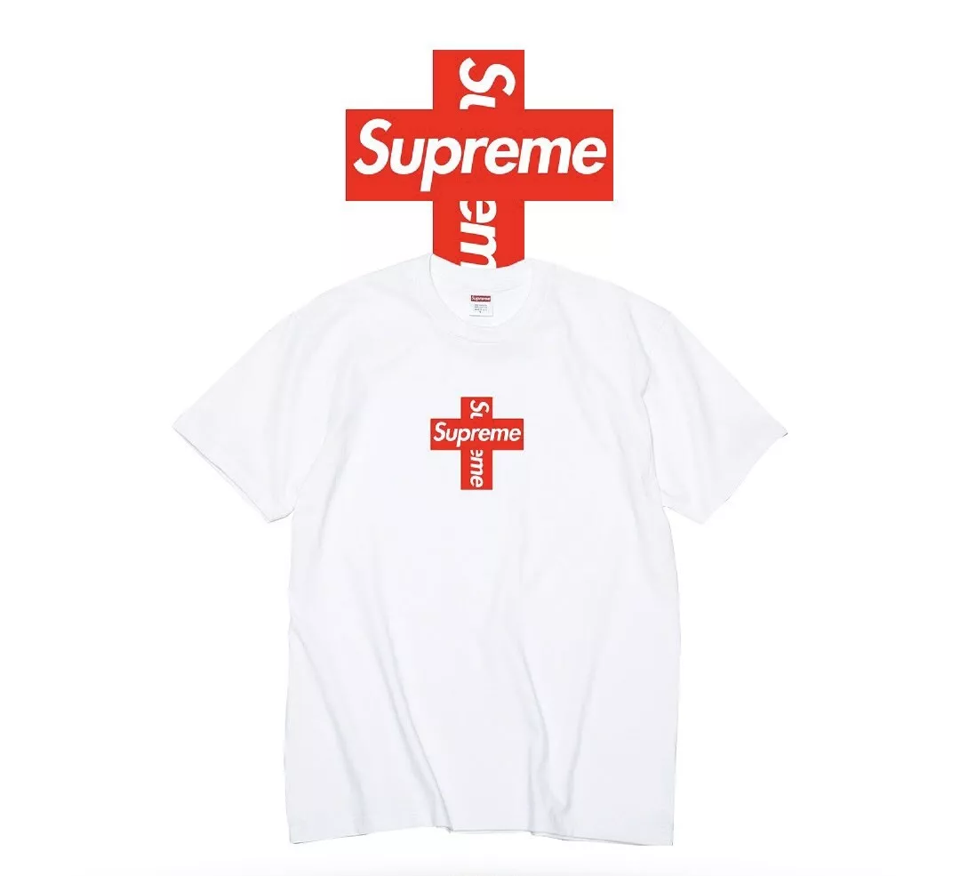 Supreme Cross Box Logo T-Shirt 'Red' Men's Size XL