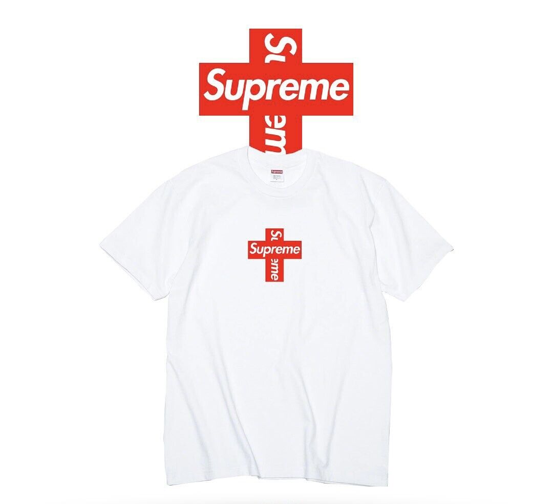 Supreme Cross Box Logo Tee FW20 White Size SMALL Ready To Ship! | eBay