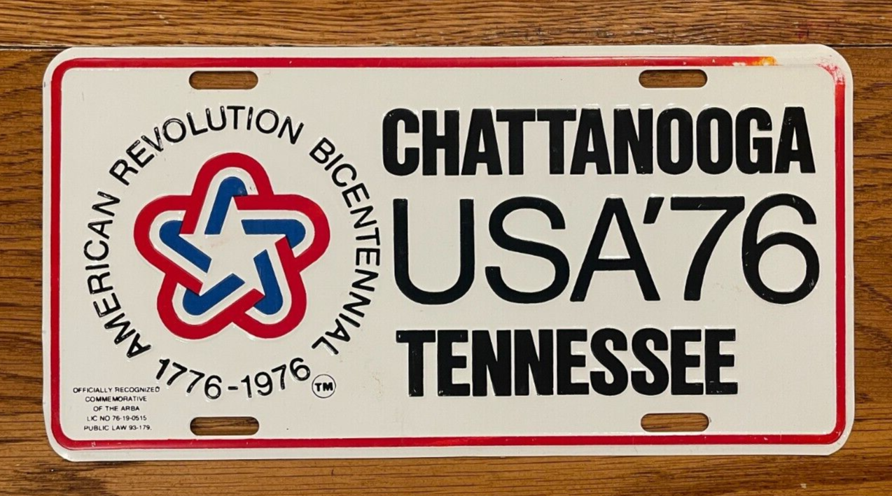 1976 Tennessee Booster License Plate Car Tag Chattanooga USA