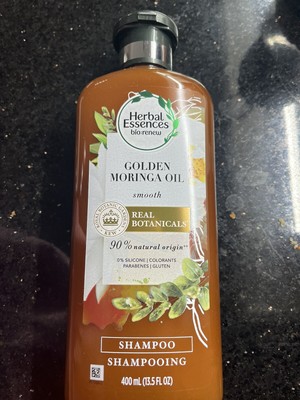 HERBAL ESSENCES BIO:RENEW GOLDEN MORINGA OIL SMOOTH 13.5 FL OZ SHAMPOO.