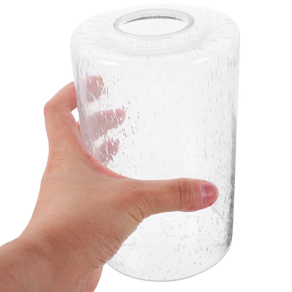 Transparent Glass Cylinder Lampshade Ceiling Light Lamp Shade Small