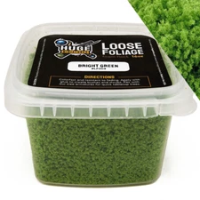 Huge Miniatures Loose Foliage, Bright Green Foam Flock – 16oz Resealable Tub