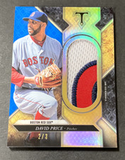 2017 TOPPS TRIPLE THREADS DAVID PRICE PATCH 2/3 GOLD BOSTON RED SOX
