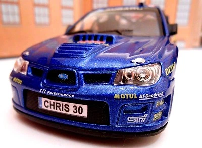 PERSONALISED PLATES SUBARU IMPREZA RALLY Toy Car MODEL boy dad gift NEW
