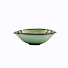 Frankoma Redware Pottery Oval Bowl/Planter Plainsman Green & Brown #201 Vintage