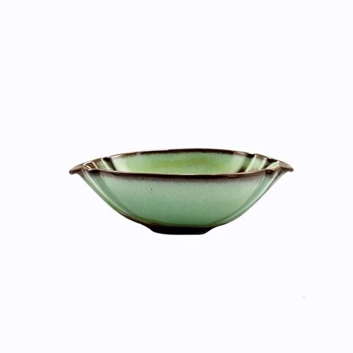 Frankoma Redware Pottery Oval Bowl/Planter Plainsman Green & Brown #201 Vintage