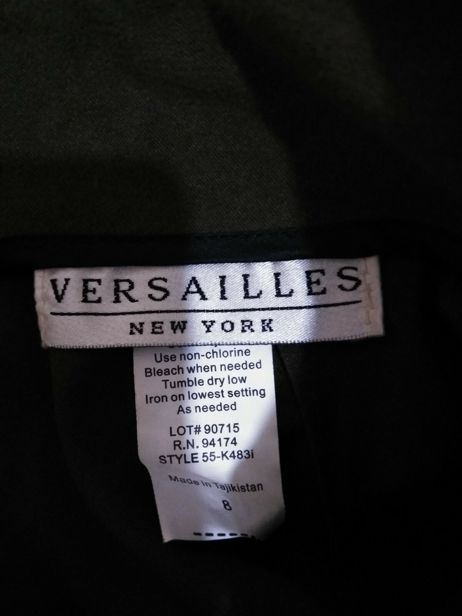 Versailles New York Skirt Modest Size 8 Brown Long Slit Elastic