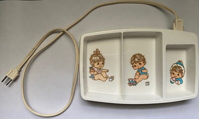 Vintage Gerber Hot n Cold Electric Baby Feeding Dish Deluxe Infant Feeder Plate