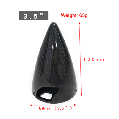 1 Stück 3,5 Zoll/89 Mm Kohlefaser-Spinner-Aluminium