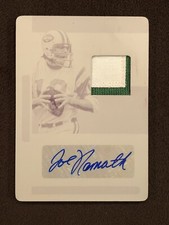 Joe Namath 2020 national treasures Panini football 1/1 New York Jets auto patch