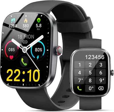 Smartwatch Herren Damen mit Telefonfunktion Armbanduhr für iPhone Samsung Huawei - Bild 1 von 4
