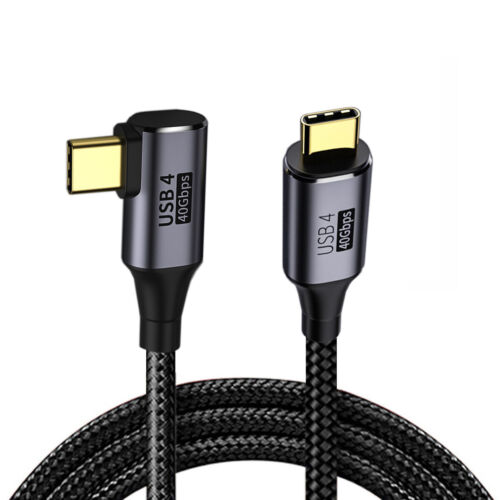 Cablecy USB4 TO USB4 40Gbps with 100W Charging Angled USB4 Cable for Disk Laptop - Picture 1 of 18