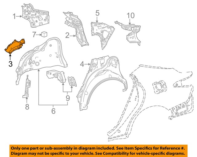 TOYOTA OEM 2018 Camry Quarter PanelFront Panel Left 6161433020 eBay