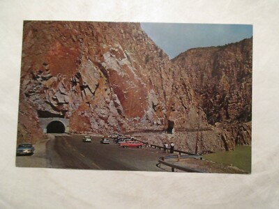 Wyoming longest mountain Tunnel WY Postcard