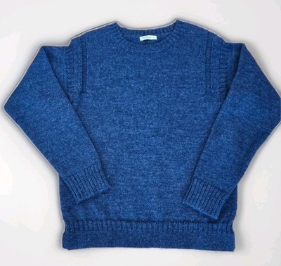 Woolovers Pullover Französisch Blau Fischer Guernsey Trachten M Wolle