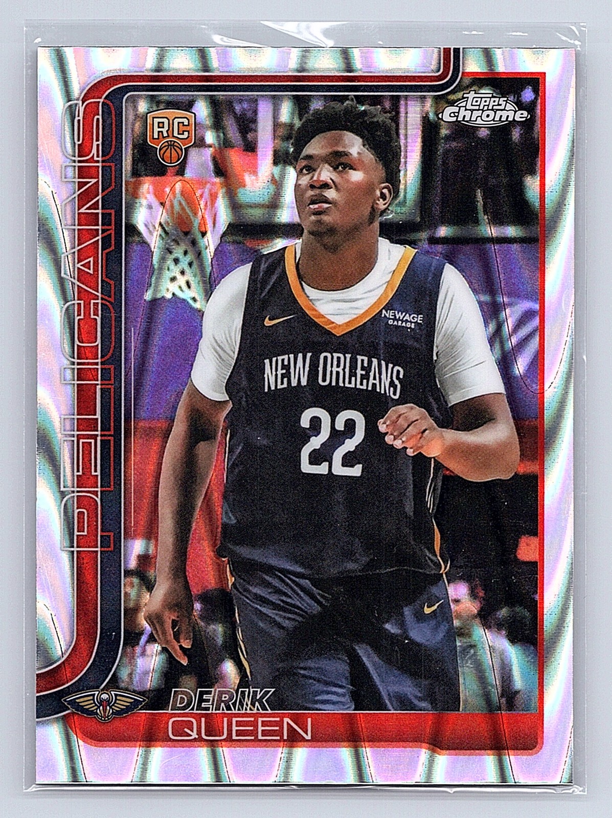 2025-26 Topps Chrome #263 Derik Queen RayWave Refractor