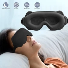 Ultra Comfortable 3D Sleep Mask - Enhanced Total Blackout Design for Heavy Duty