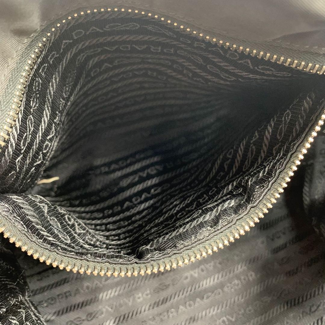 Prada handbag 2 way nylon triangular logo black From Japan — image 9