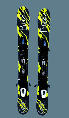 Buzz Carv - X 99 Cm Skis Inkl. Release Binding Mini Ski Blades Snowblade - GY